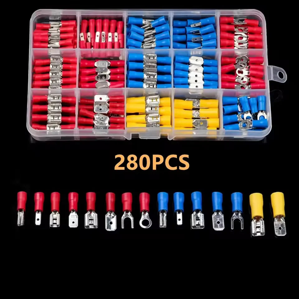 Assorted Crimp Terminal Wire Connector Kit – Spade & Butt Peaceful Pleasures Health and Wellness MULTI