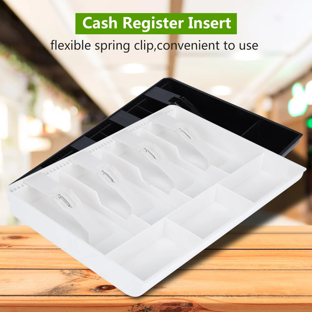 Four Compartment Cash Drawer Register Insert Tray Replacement 4 Bills 3 Money Storage Box Cash Register Insert Cash Box Peaceful Pleasures Health and Wellness