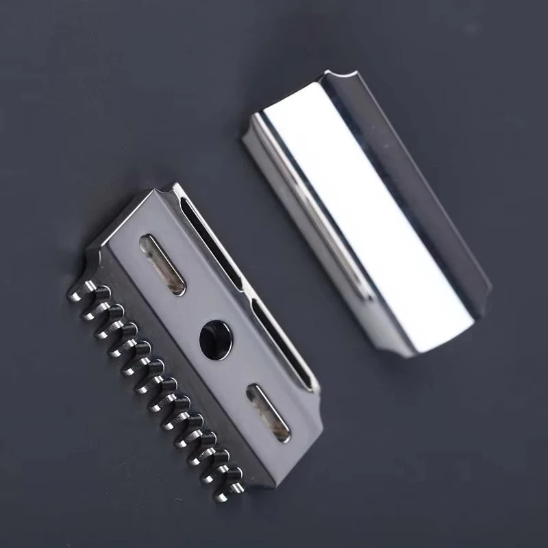 2026 Hot Sale Yaqi Vostok 90DC 316 Stainless Steel Polished Dual Comb Safety Razor Head with 0.9mm Blade Gap Peaceful Pleasures Health and Wellness