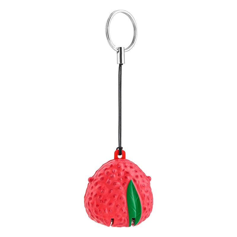 Strawberries Design Folding Nail Clippers High-End Portable Manicure Tools Key Fob Fruit Themed Nail Clippers f Personal Hygiene Peaceful Pleasures Health and Wellness Burgundy