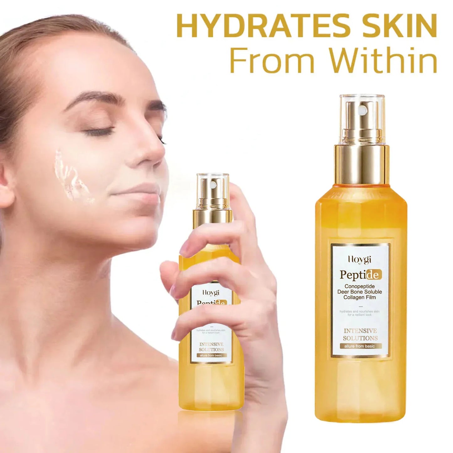 Peptide Anti Aging Spray Firming Lifting Reduce Fine Lines Lighten Pigmentation Whitening Spots Nourishing Wrinkle Removal Serum Peaceful Pleasures Health and Wellness