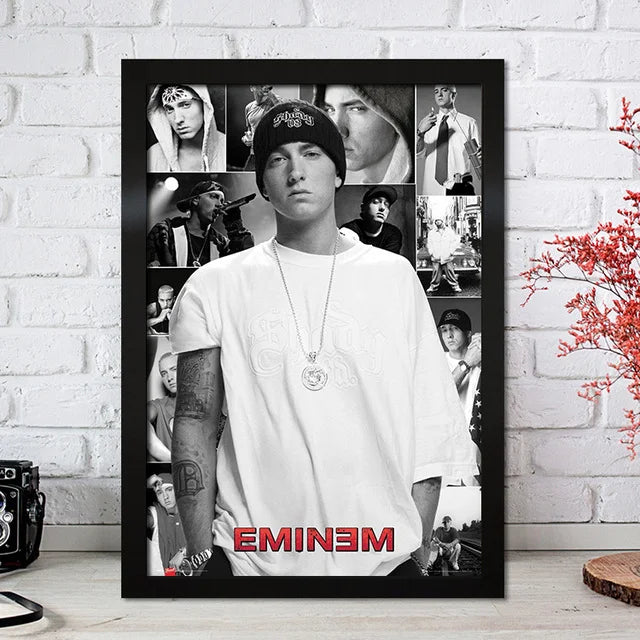 Eminem Canvas Wall Art Poster | Rap Music Star Home Decor
