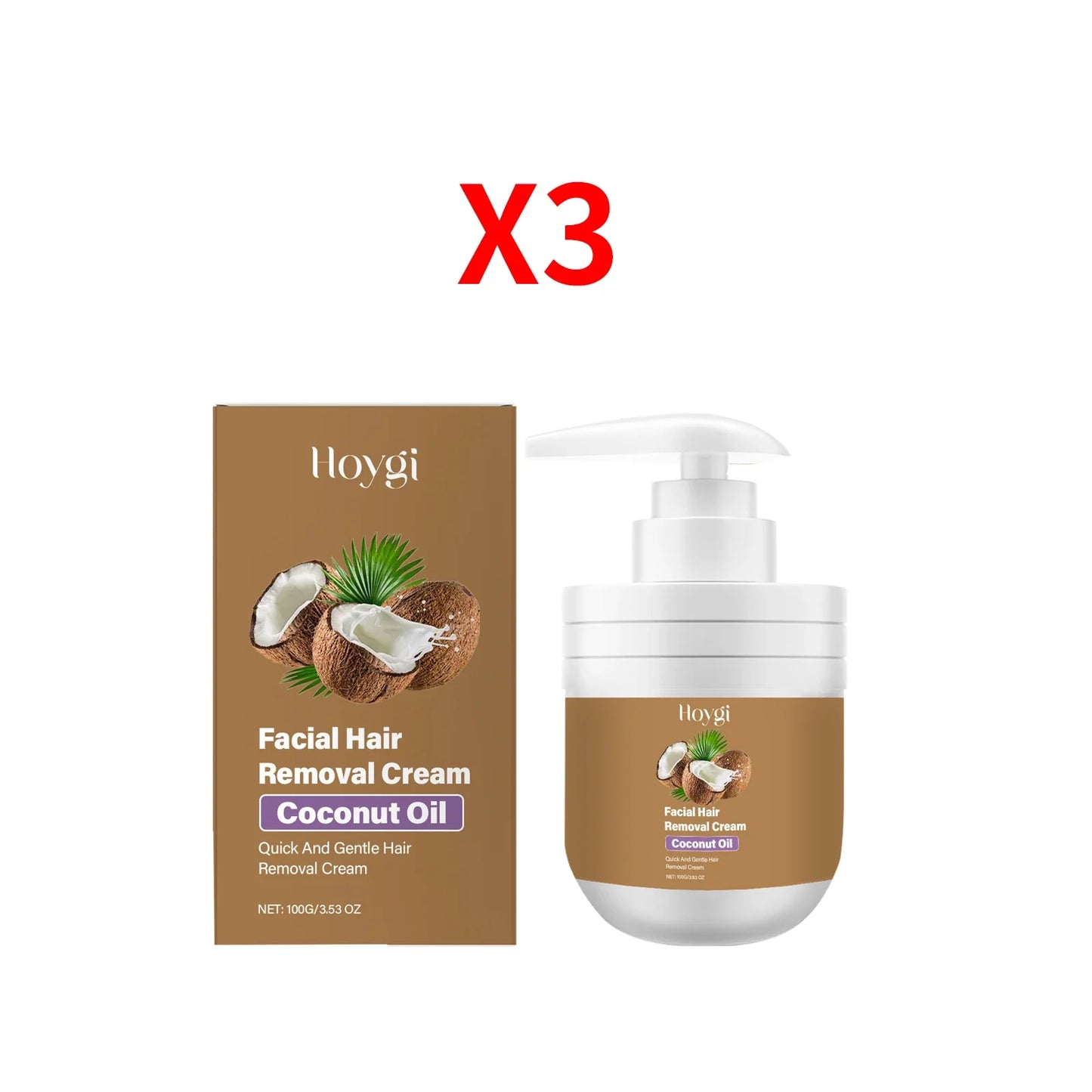 Hoygi Coconut Oil Hair Removal Cream – Painless & Fast