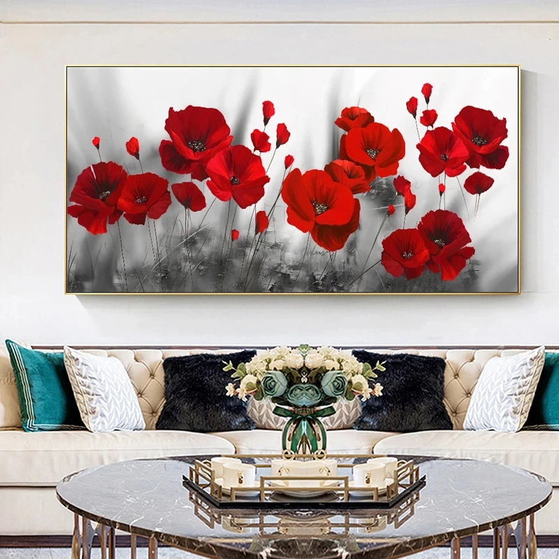 Abstract Luxury Flowers Canvas Painting, Golden Rich Tree, Wall Art Posters Money Tree Prints, Living Room, Porch, Home Decor Peaceful Pleasures Health and Wellness