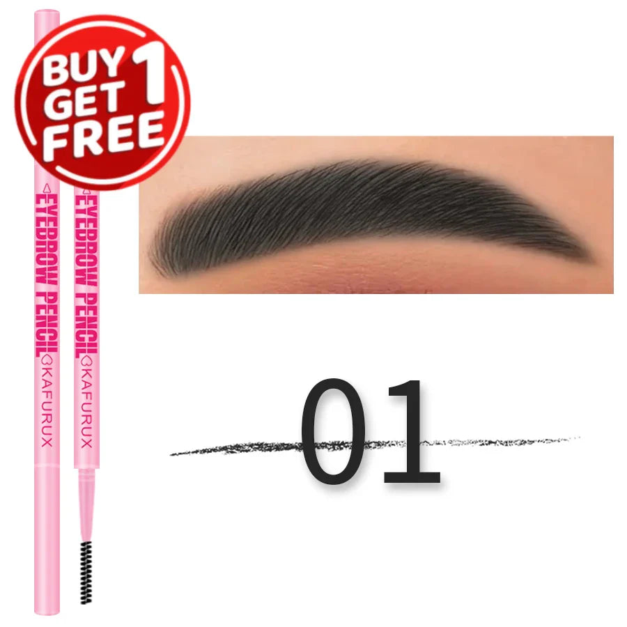 KAFURUX 6-Color Ultra-Fine Waterproof Eyebrow Pencil & Brush