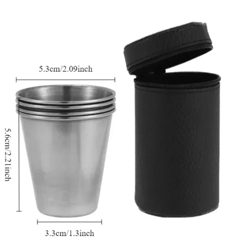 Cup Mug Mini Drinkware Glass Tiki Outdoor Travel Gifts Personalized Cups Kitchen Practical Steel Dining. Whiskey Pcs/set 4 Bar Peaceful Pleasures Health and Wellness Four cups 70ml 30-170ml