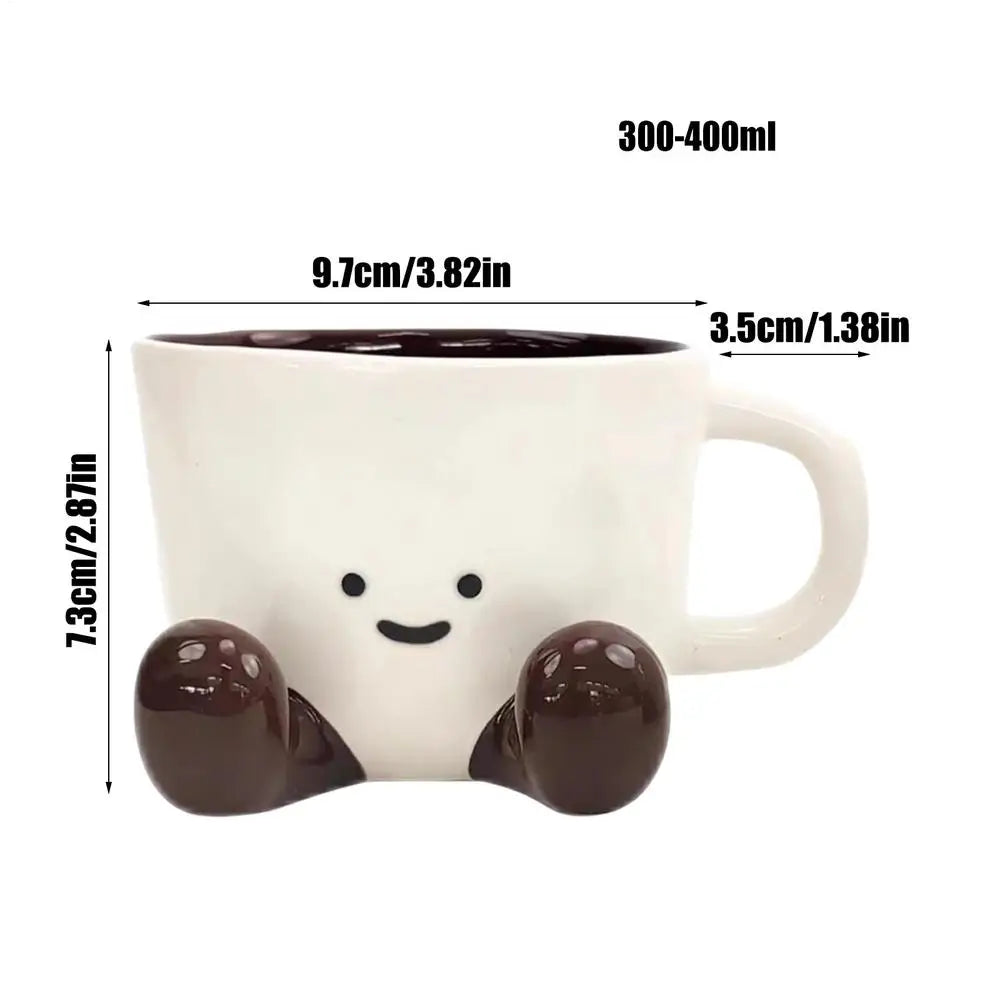 Funny Ceramic Coffee Mug – Cute Cartoon Cup for Hot & Cold Drinks