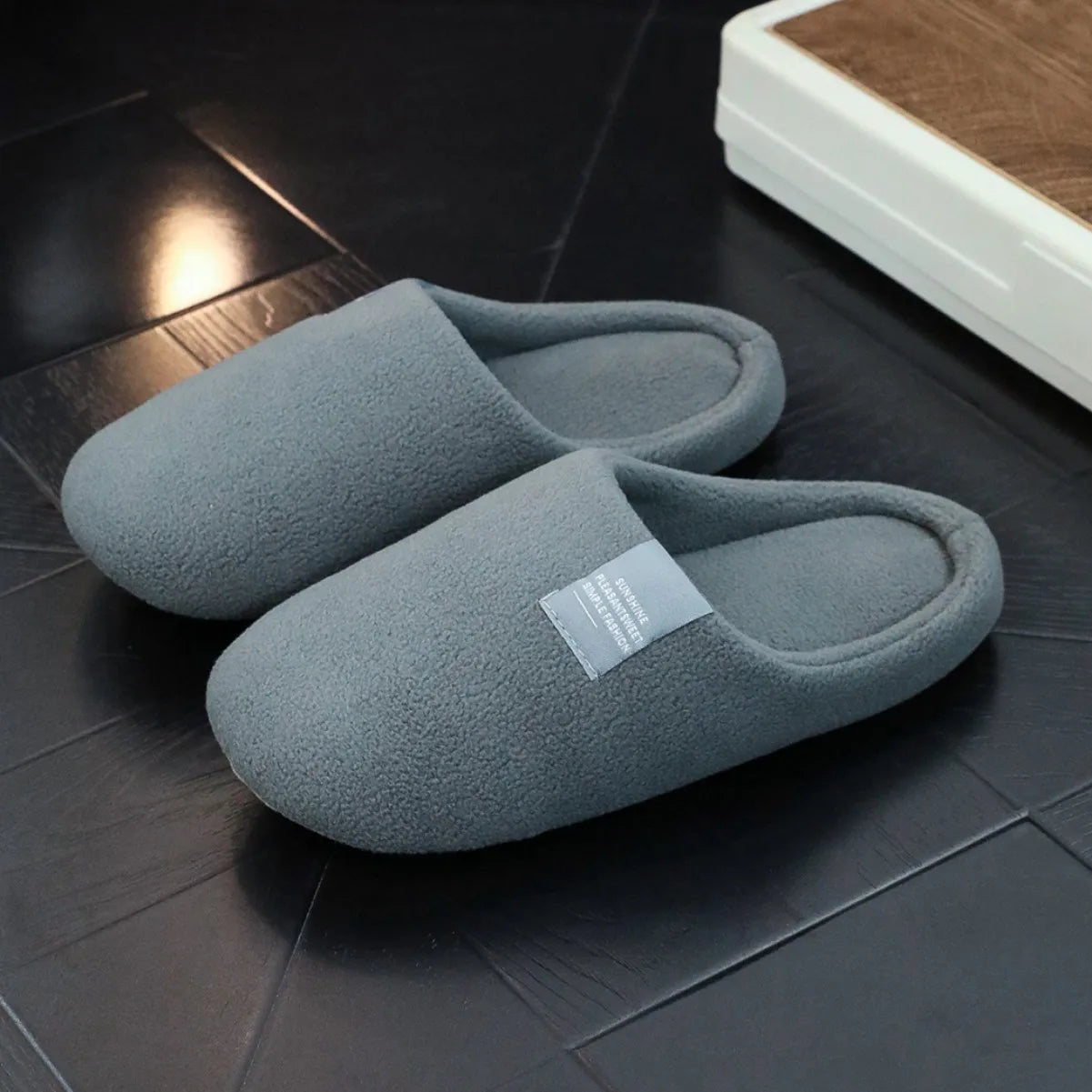 Plush Closed Toe House Slippers | Non-Slip Unisex Winter Flats