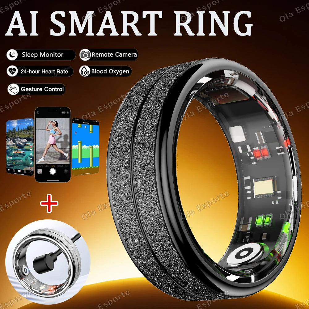 AI Smart Ring – Heart Rate, SpO₂ & Sleep Tracker | Unisex