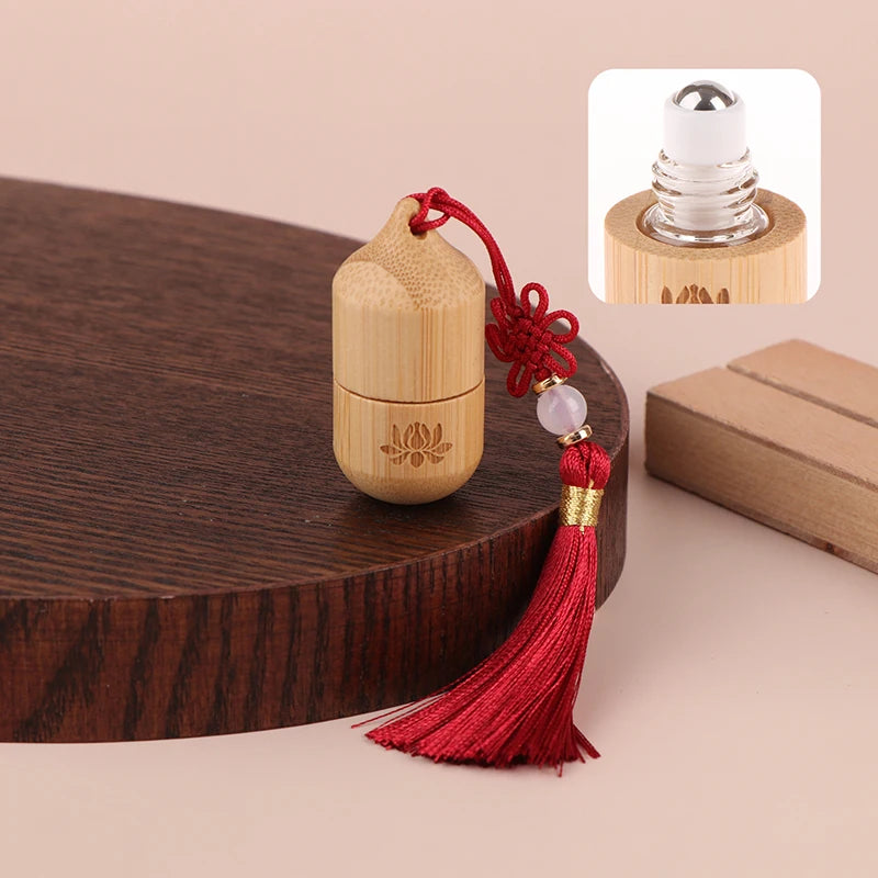 Bamboo Glass Roll-On Bottle 1ml | Perfume & Essential Oil Roller