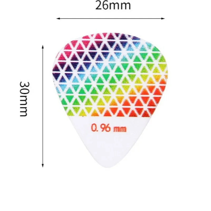 Heart Shape Guitar Picks Five Thicknesses Anti Slip Grid Design ABS