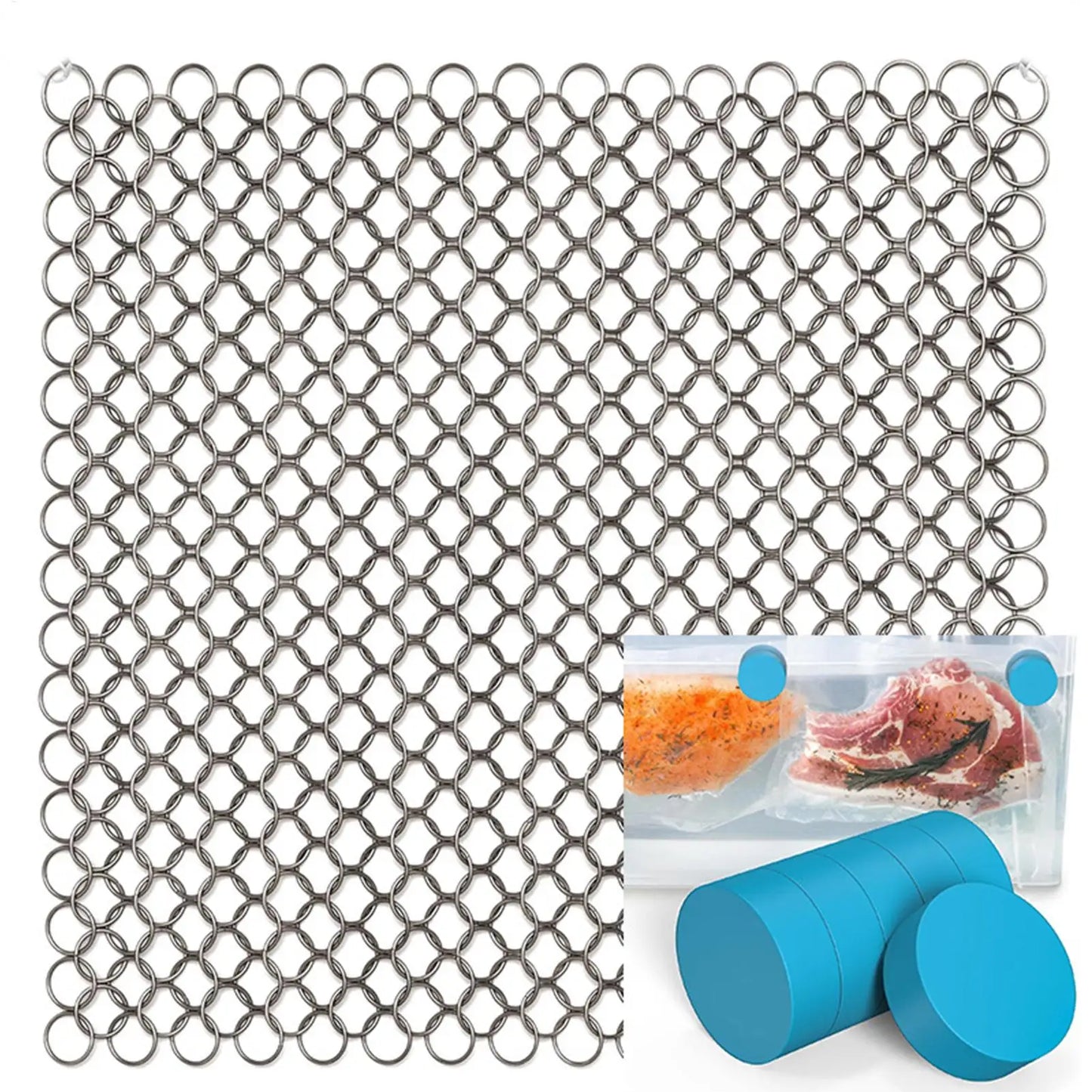 Sous Vide Sinker Weight – Stainless Steel Mesh Net 20x20cm