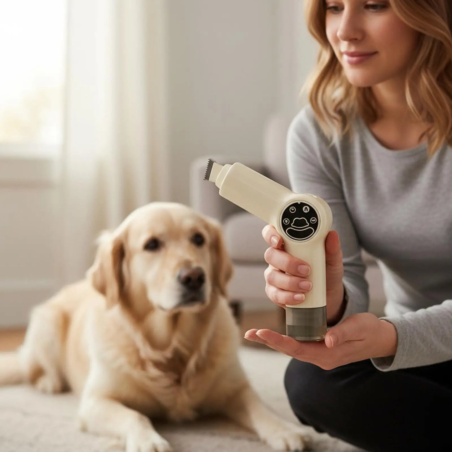 2-in-1 Quiet Dog & Cat Hair Clipper with LED Light | Paw Trimmer Pet Hair Clipper Peaceful Pleasures Health and Wellness