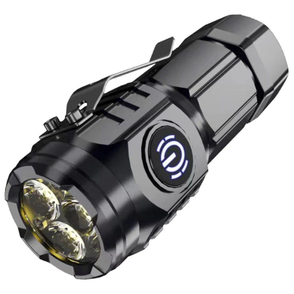 High Power LED Flashlight Torch 20W Ultra Powerful LED Flashlight 18350 Battery Portable Outdoor FlashLight for Hiking Exploring Peaceful Pleasures Health and Wellness S62