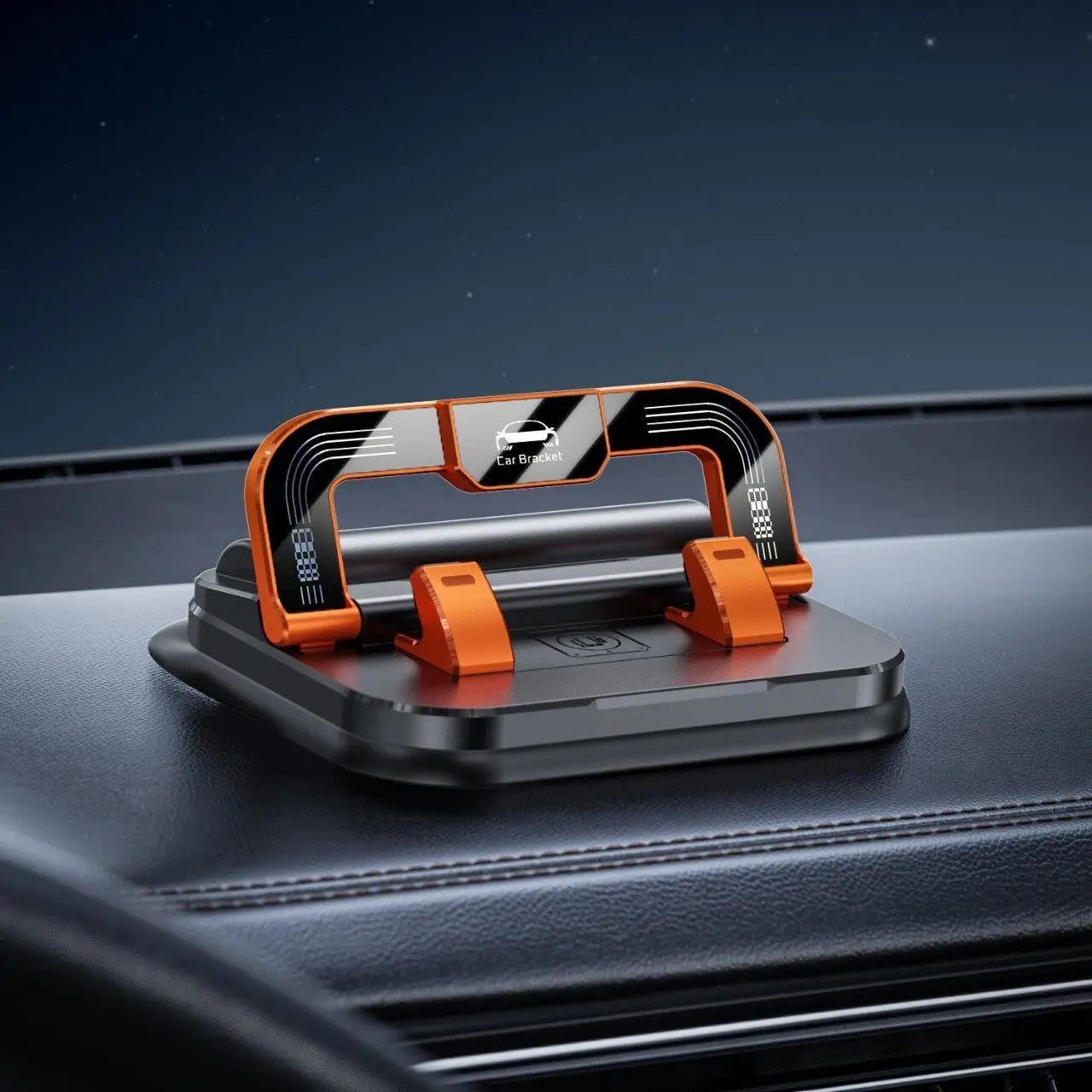 2-in-1 Car Dashboard Phone Holder with Parking Number Plate
