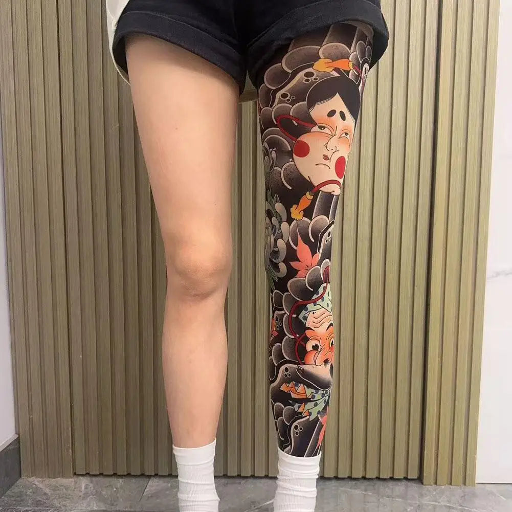 Tattoo-Inspired Fishnet Stockings for Unique Style Peaceful Pleasures Health and Wellness F One Size