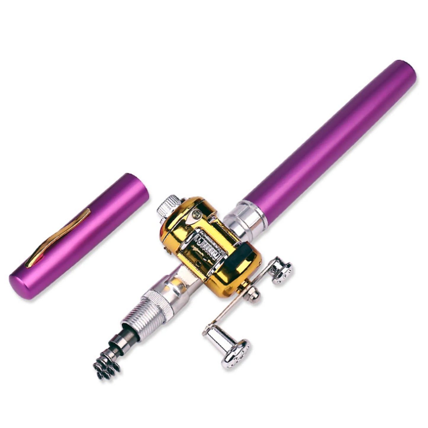 Mini Aluminium Alloy Lure Fishing Rods Stable Lightweight Durable Fishing Pole Rod for Freshwater Saltwater Fishing Peaceful Pleasures Health and Wellness Purple