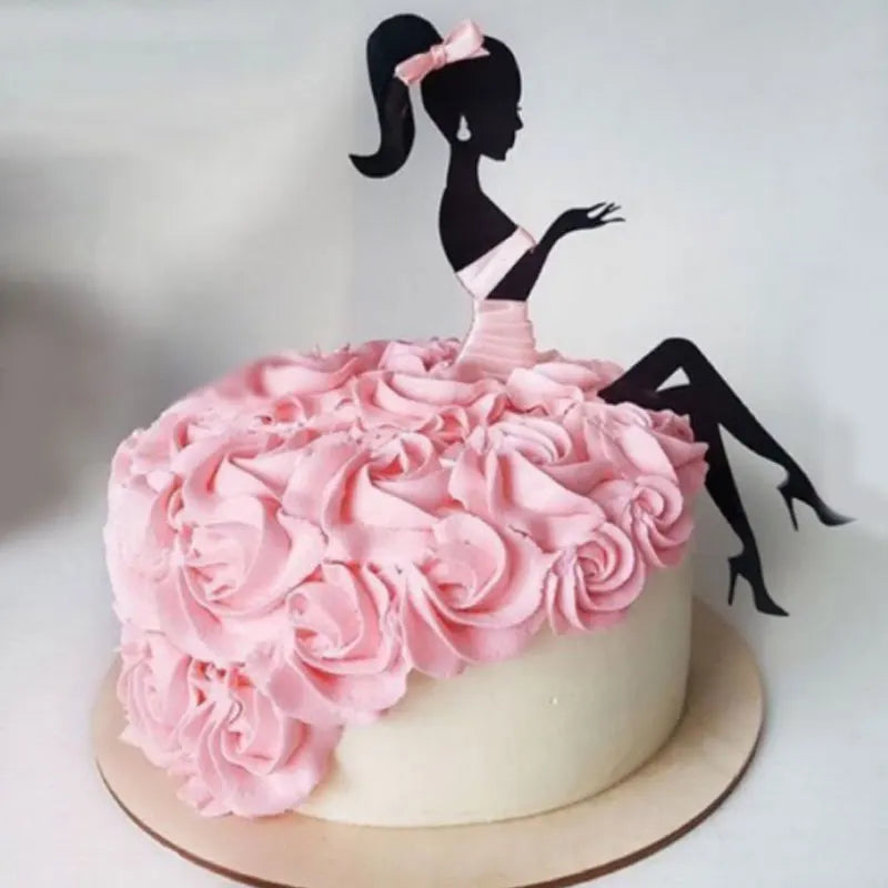 High Heels Lady Girl Acrylic Cake Topper Durable High Heels Lady Decor For Home Party Cake Decor Peaceful Pleasures Health and Wellness
