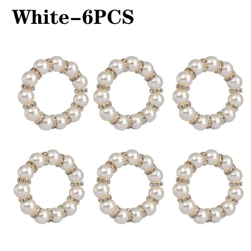 Handmade Beaded Pearl Napkin Rings – Wedding & Party Decor