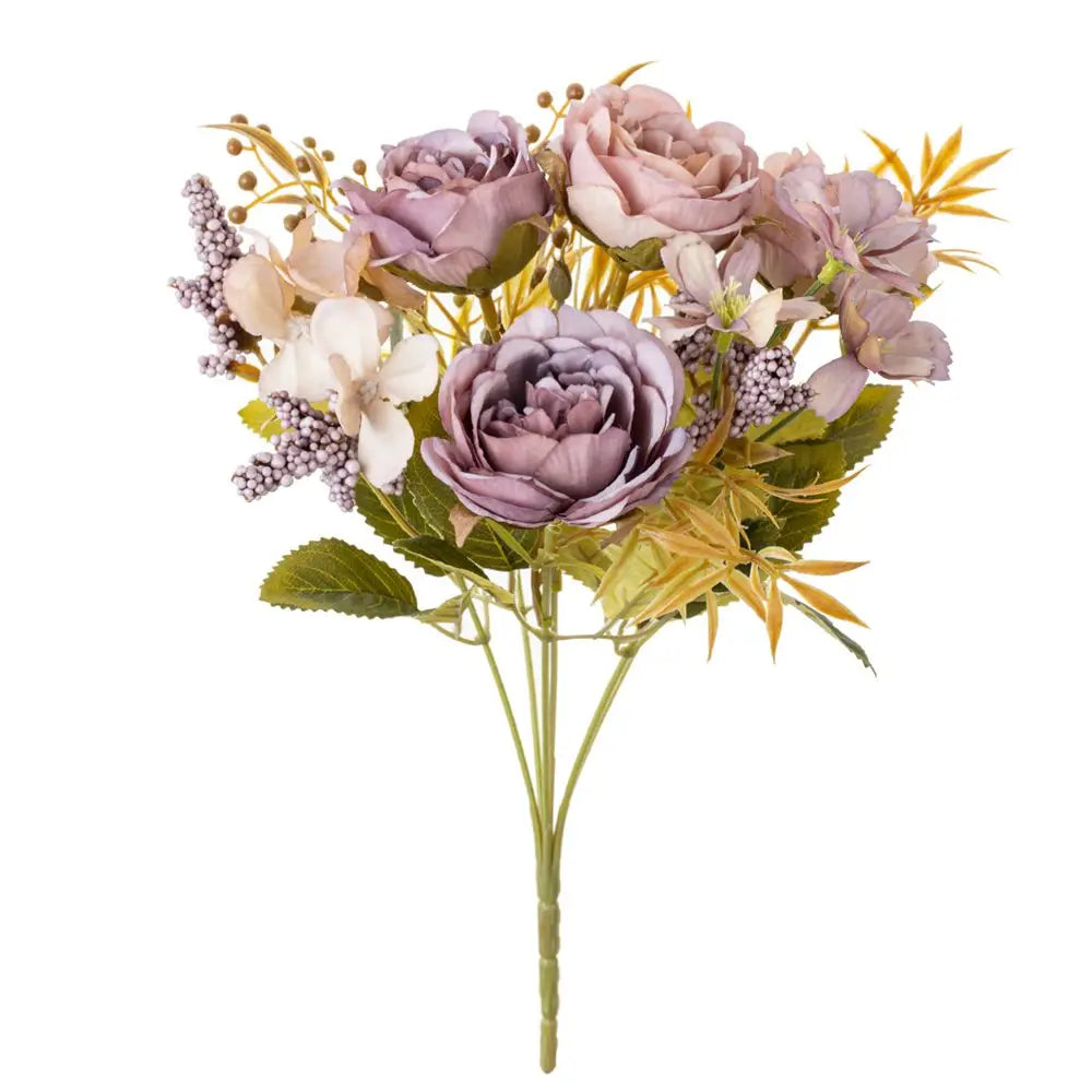 Artificial Silk Rose Peony Bouquet | Wedding & Home Decor