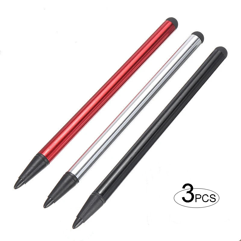 Resistive Screen Universal Dual-purpose Handwriting Touch Screen Accessory Metal Electrostatic Capacitive Pencil Tablet iphone Peaceful Pleasures Health and Wellness Mixed color(3pcs)