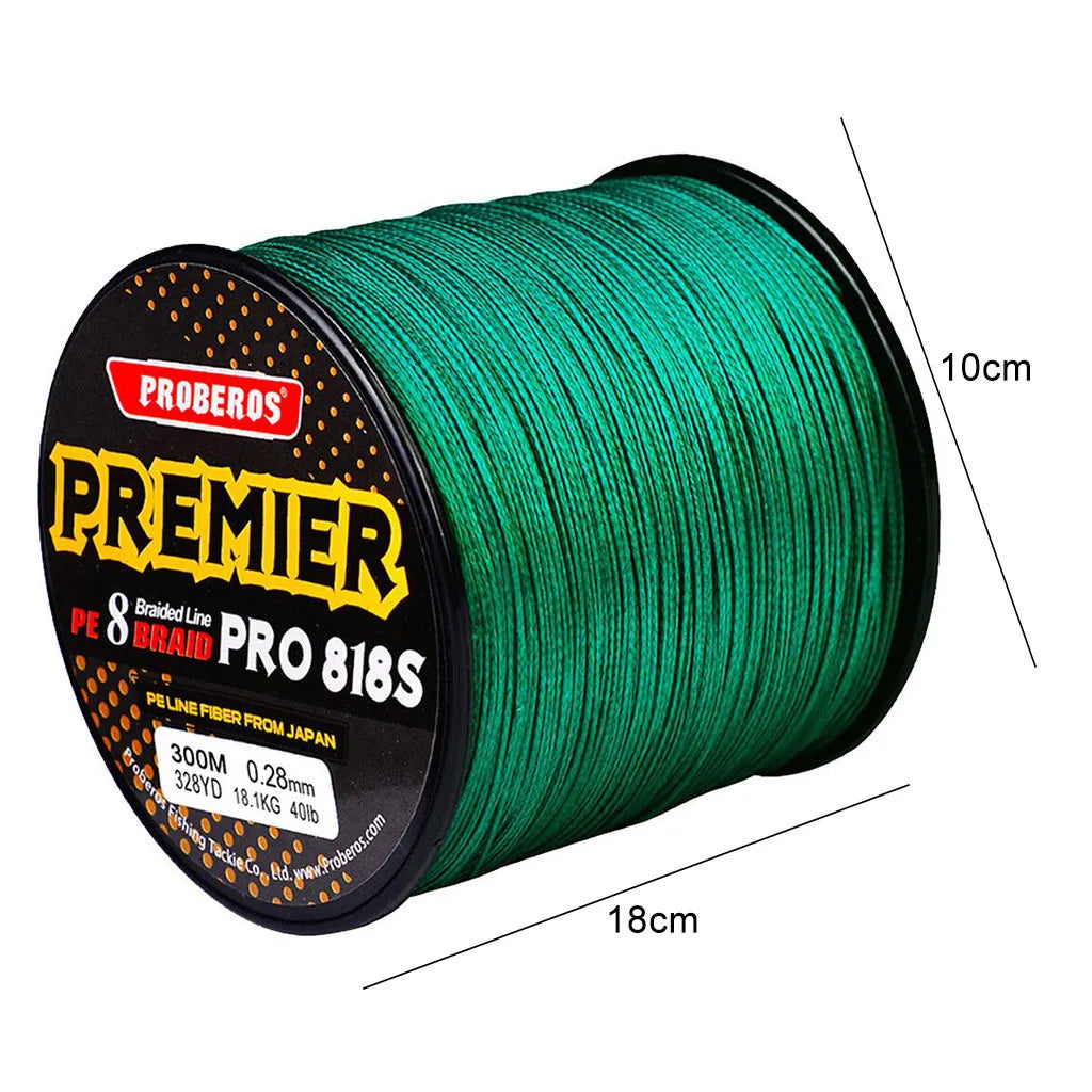 8-Strand 300m PE Braided Fishing Line – Saltwater & Rock