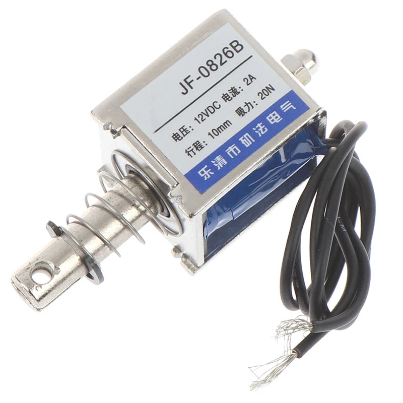 JF-0826B 12V/2A 10mm 20N push pull type open frame solenoid electromagnet Peaceful Pleasures Health and Wellness