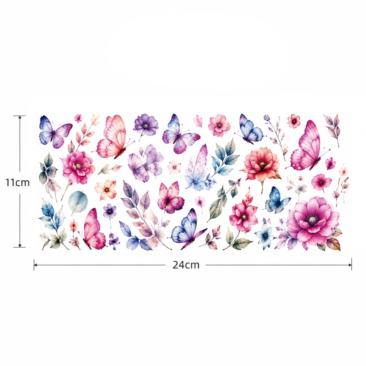 Watercolor Butterfly UV DTF Transfer Sticker | 16oz Cup Wrap Decal