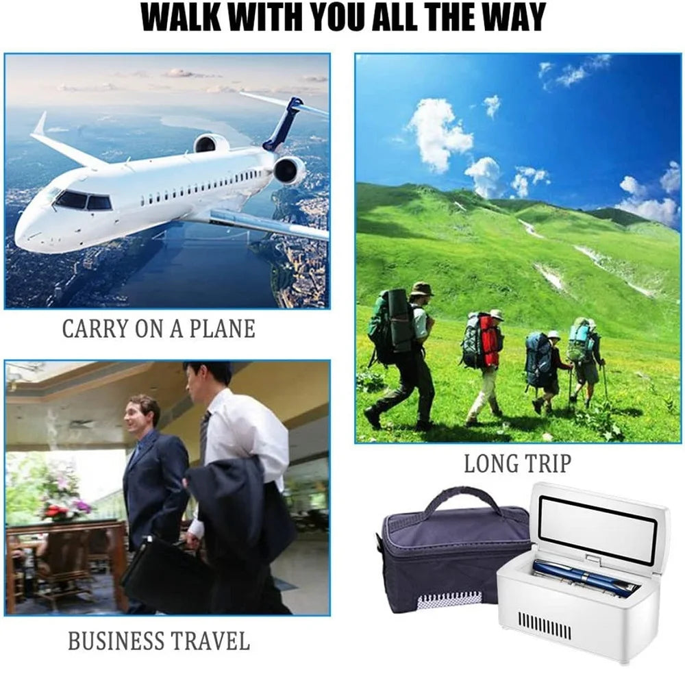 Portable Insulin Cooler 2-18°C | Travel Medicine Refrigerator