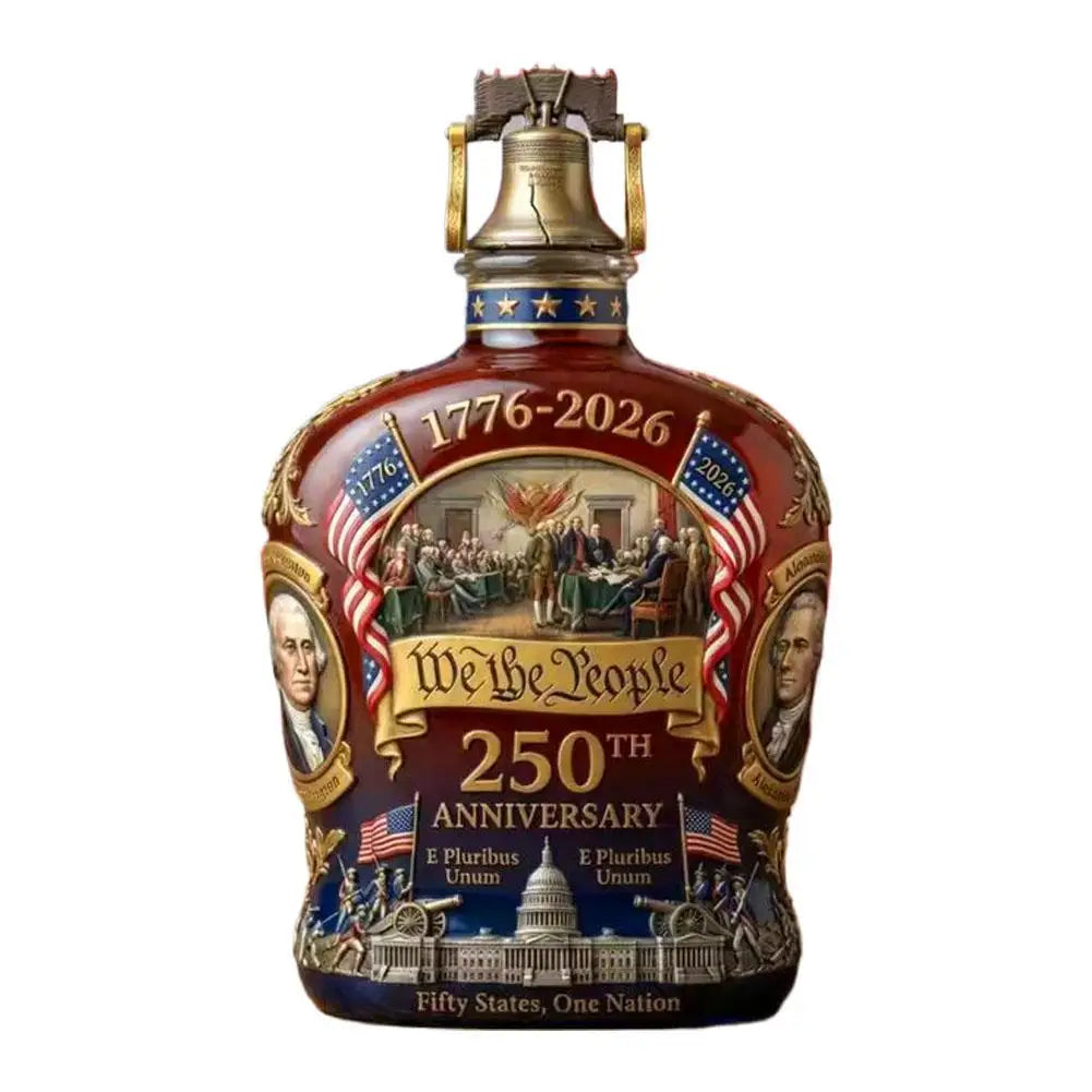 Patriotic Whiskey Decanter High Quality 250TH Anniversary Whisky Bottle Exquisite Embossed Craftsmanship Decoration Wine Bottle Peaceful Pleasures Health and Wellness 1pcs