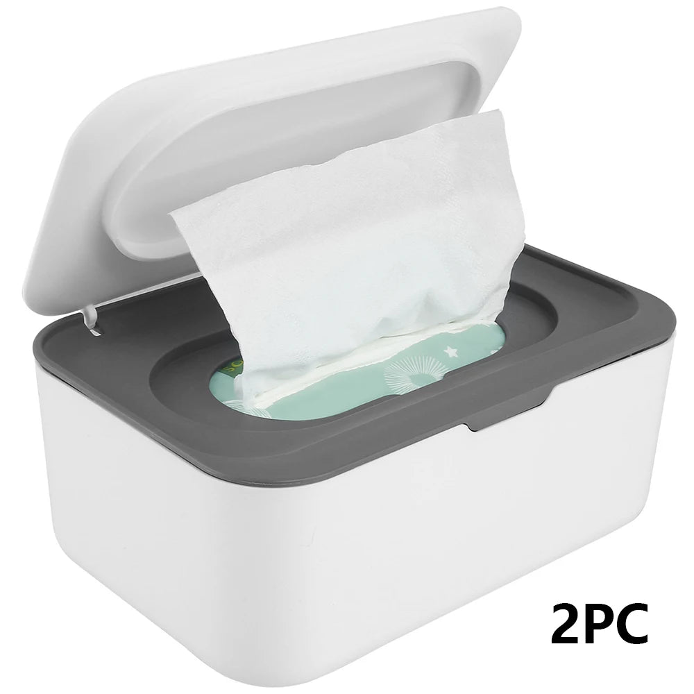 Dustproof Wipes Dispenser with Lid | Holds Up to 120 Wipes