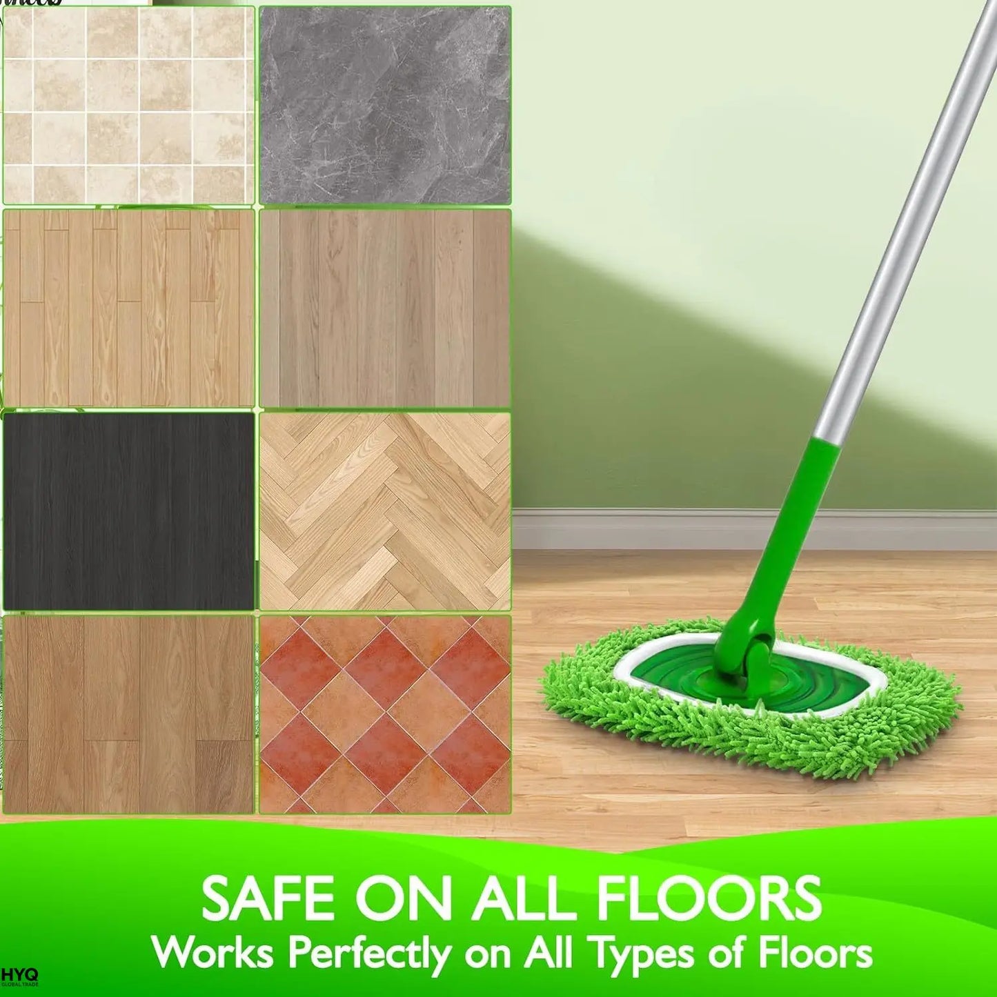 2 Tampons Vadrouille Microfibre R Utilisables Compatibles Swiffer