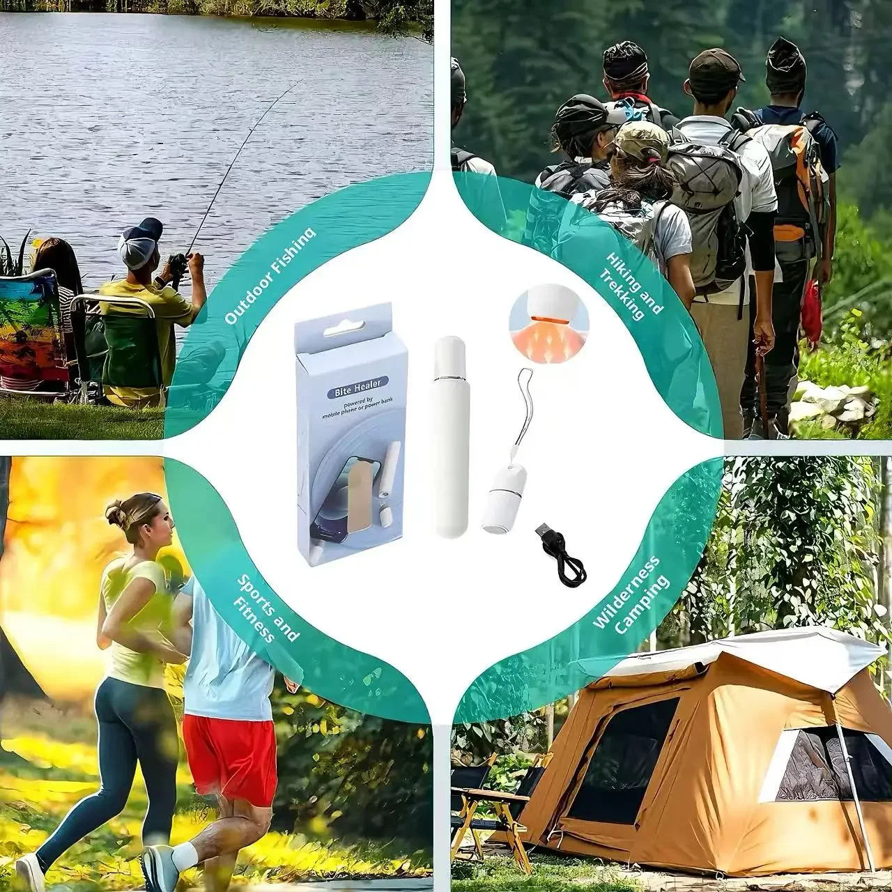 Outdoor Mosquito Bite Itch Relief Device Rechargeable Physical Soothing Insect Bite Anti Swelling Electronic Relief Pen Portable Peaceful Pleasures Health and Wellness