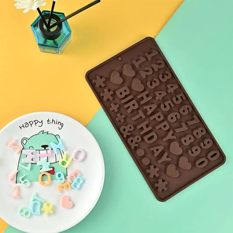 BPA-Free Silicone Chocolate Mold – Birthday Candy Baking Tool