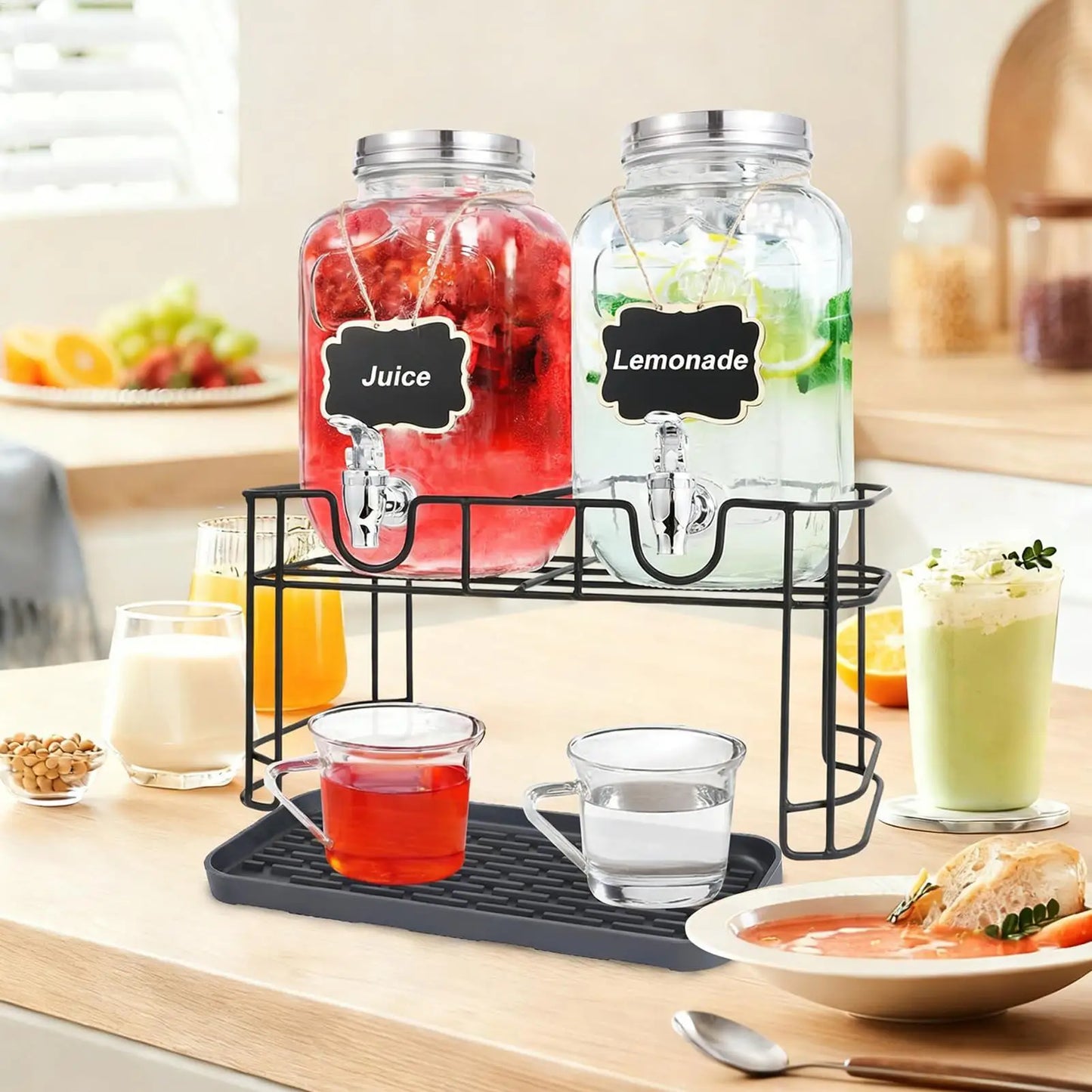 Silicone Drip Tray Non Slip Waterproof Grid Mat Bar Drink Catcher Tray for Coffee Tea Beer Beverage Kitchen Home Bar Use Peaceful Pleasures Health and Wellness