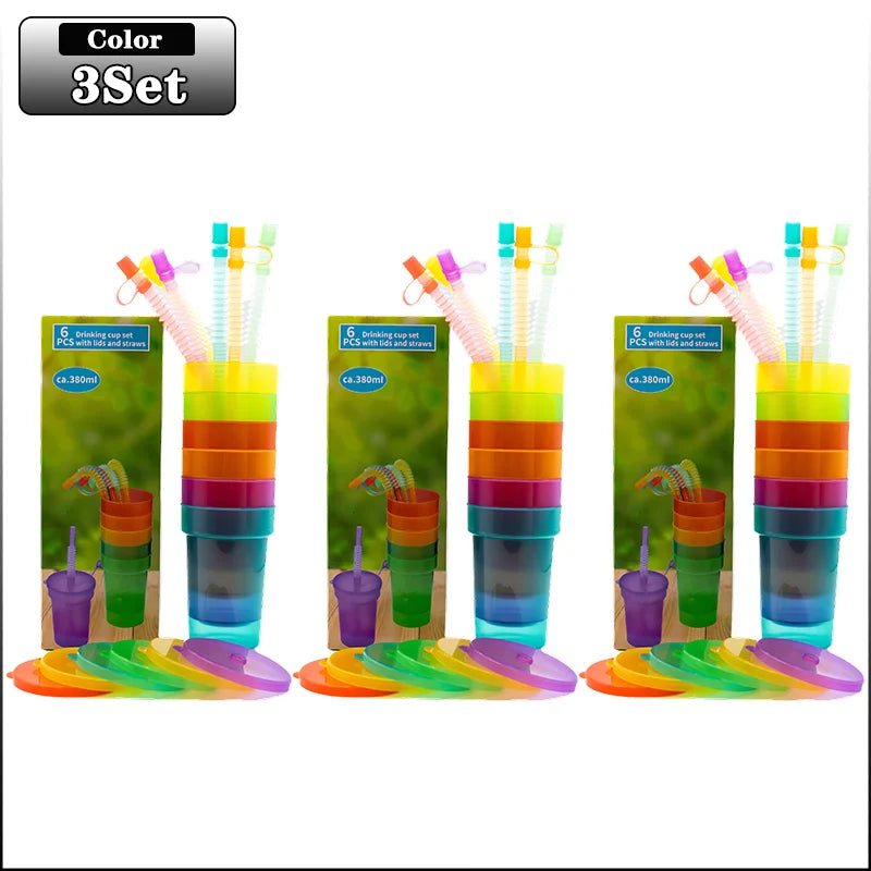 Colorful BPA-Free Straw Cups with Leak-Proof Lids | Kids & Party