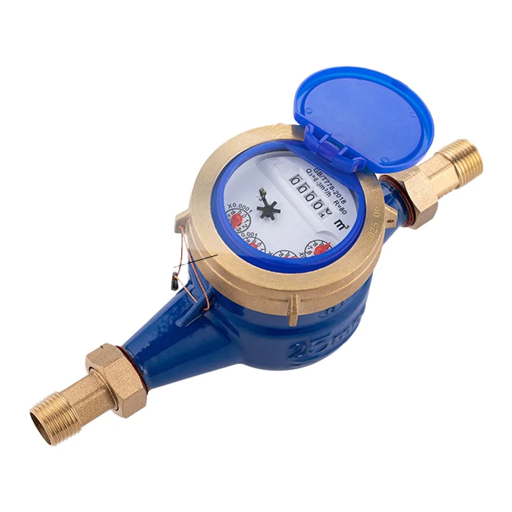 DN20 Dry-type Water Meter Copper Housing Sealed Long Life Residential