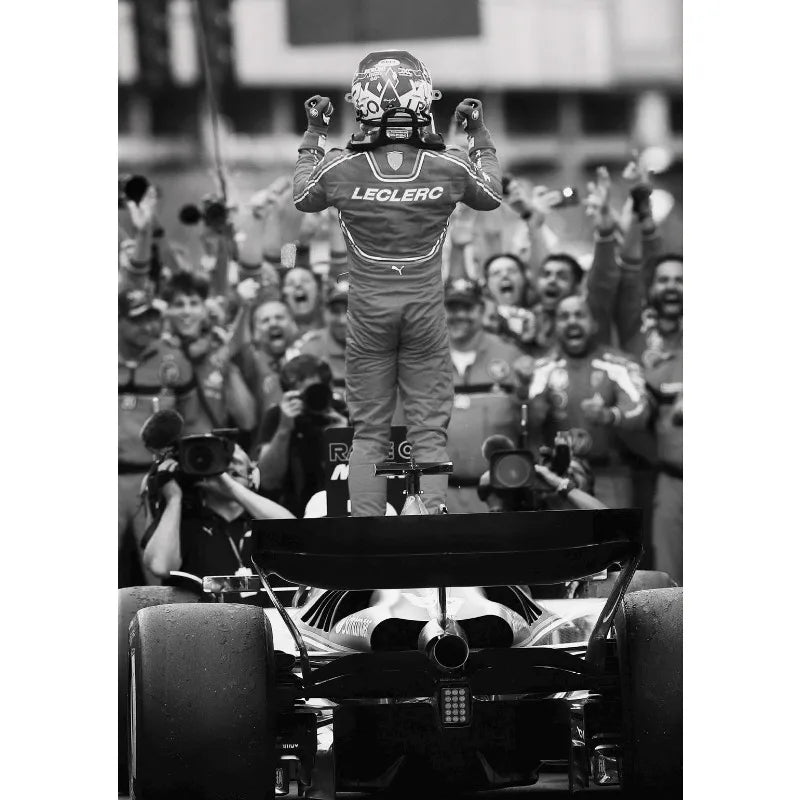 Black and White Famous Racing Sports Car Racer Photography Poster Printed Canvas Painting Wall Art Pictures Home Decor Gift Peaceful Pleasures Health and Wellness 4 20x30cm Unframed
