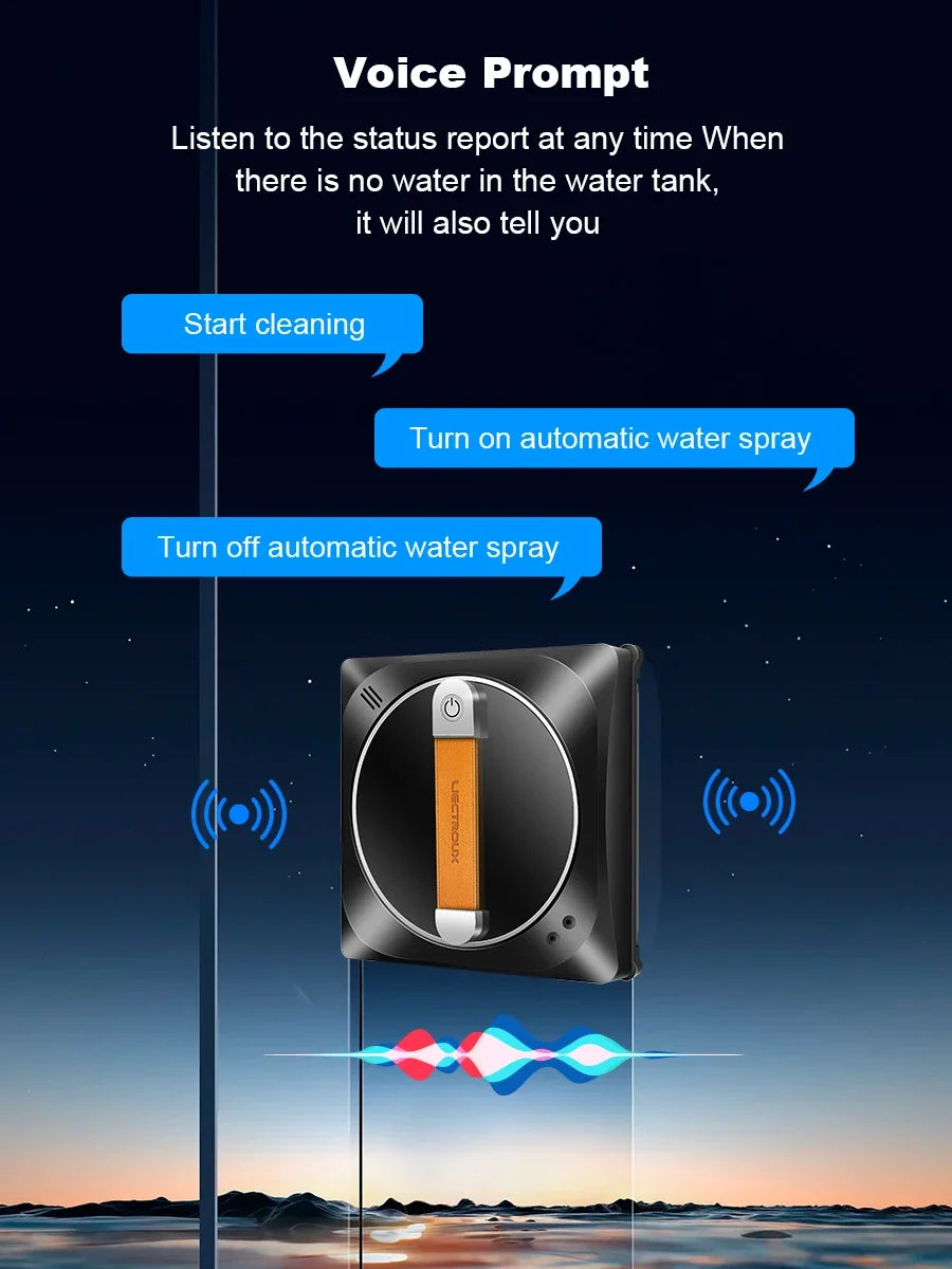 GUOHE YW910 Window Cleaning Robot – Dual Spray & Laser Nav