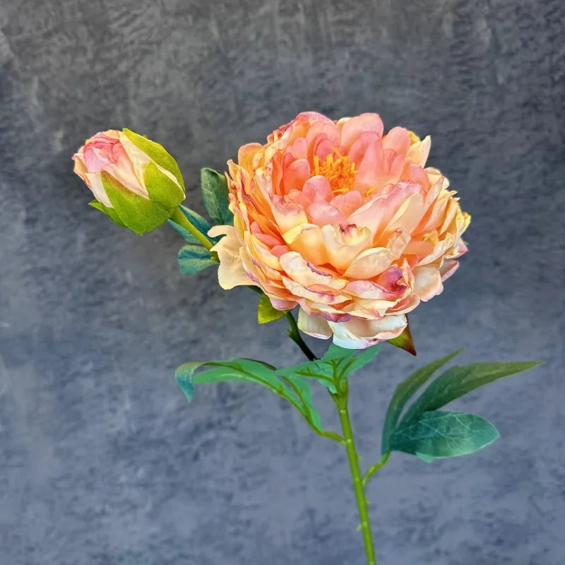 Large Silk Peony Artificial Flowers 2 Heads | Wedding Home Decor