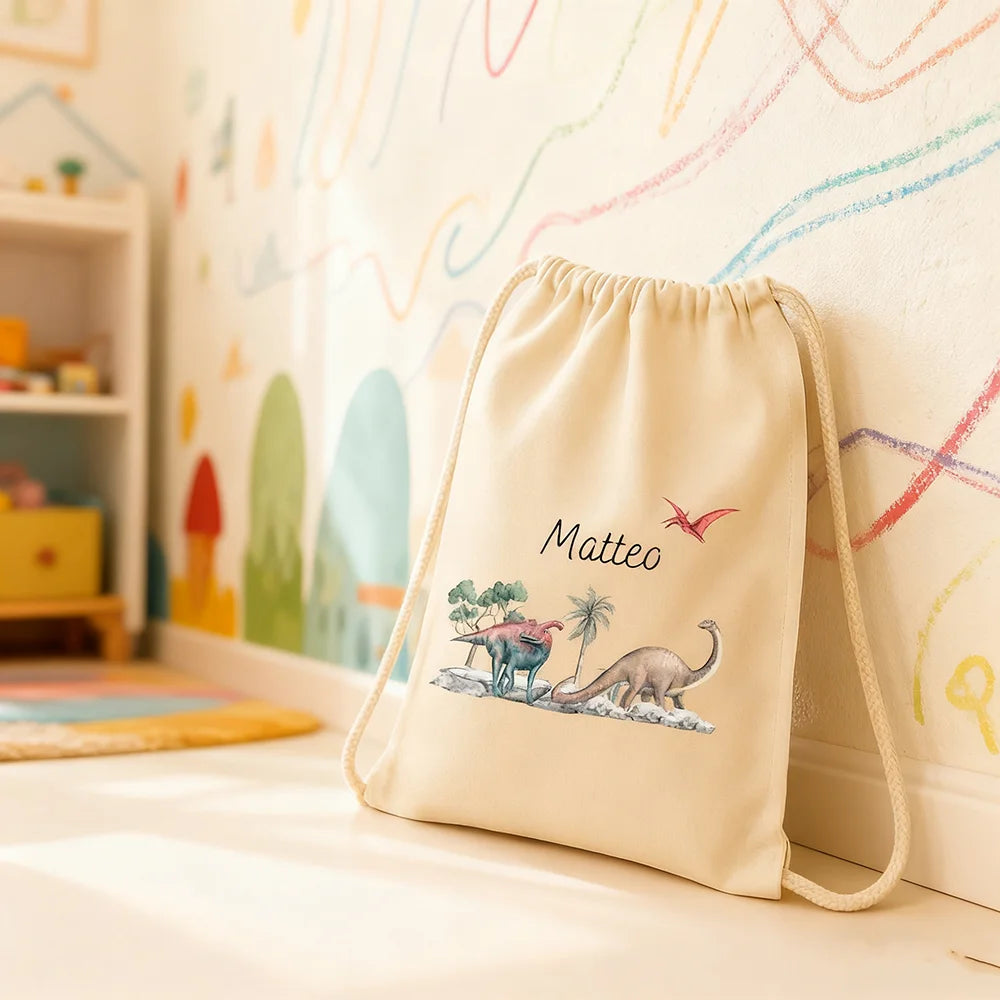 Custom Dinosaur Kids Backpack | Personalized Daycare & School Bag