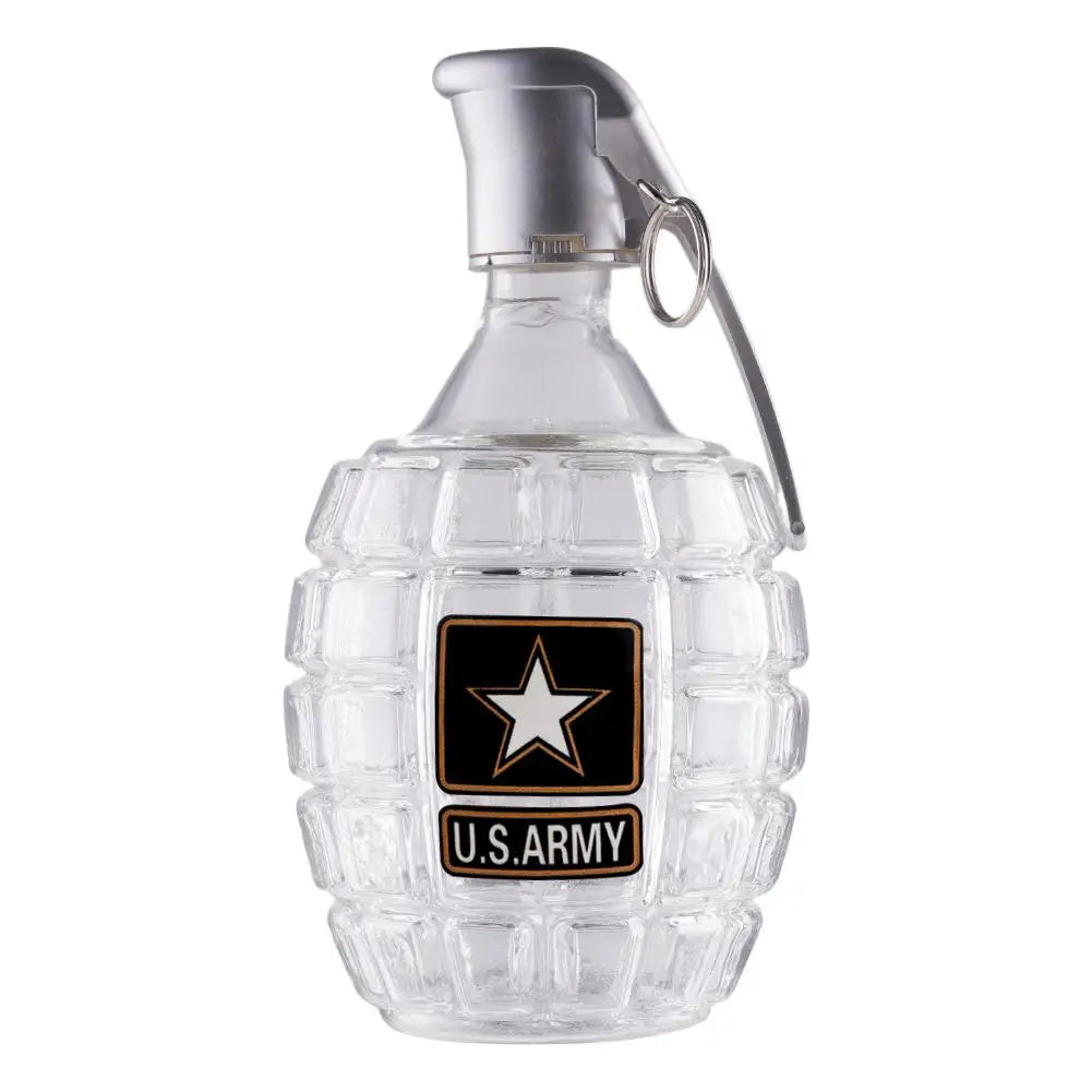 Military Hand Grenade Whiskey Bottle | Veteran Gift Glass Novelty Whiskey Bottle Peaceful Pleasures Health and Wellness Army