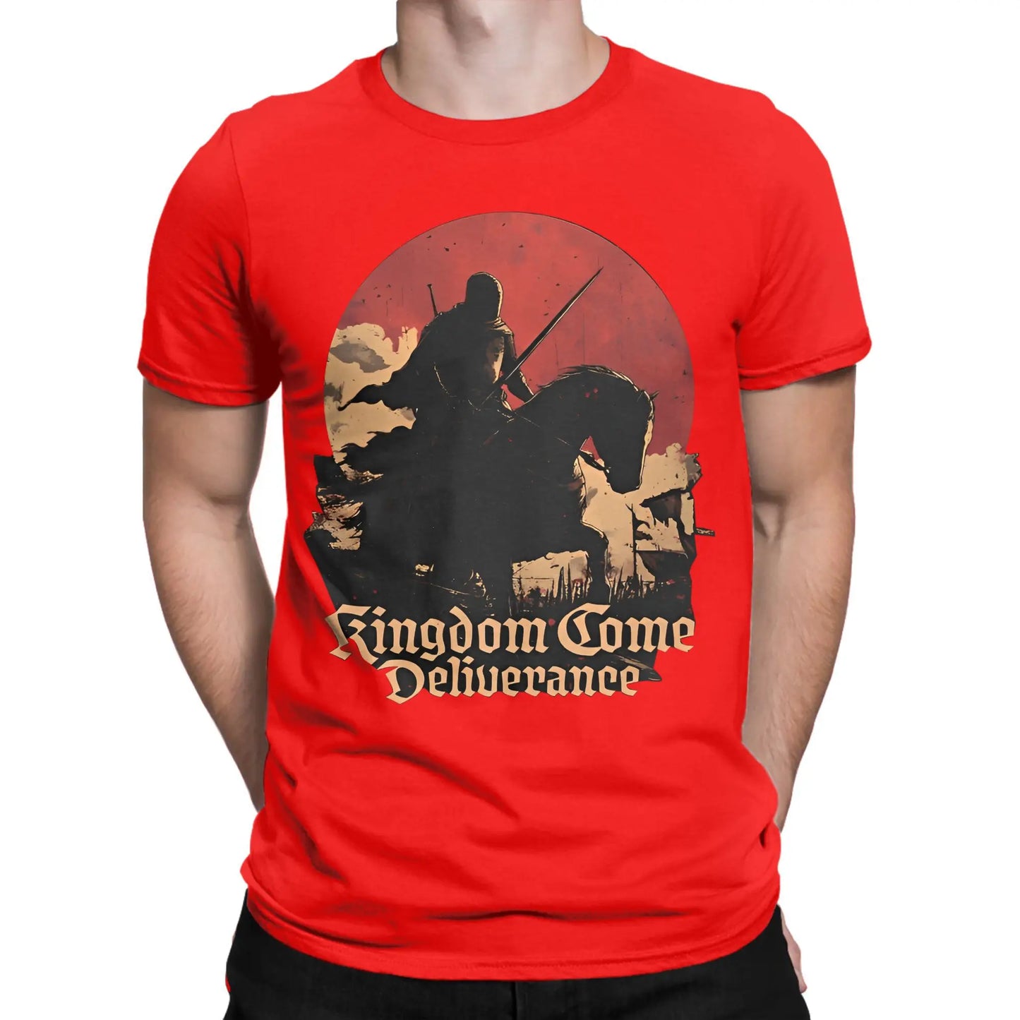 Kingdoms T Shirts for Men Pure Cotton Funny T-Shirts Round Collar Come Deliverances Tee Shirt Short Sleeve Clothing Classic Peaceful Pleasures Health and Wellness