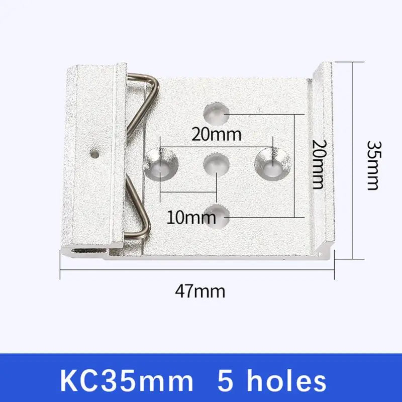 25/35/45MM Metal DIN Rail Fixed Clamp Clip Relay Mounting Buckle Simple Fixing Rack With Mounting Holes Peaceful Pleasures Health and Wellness 05