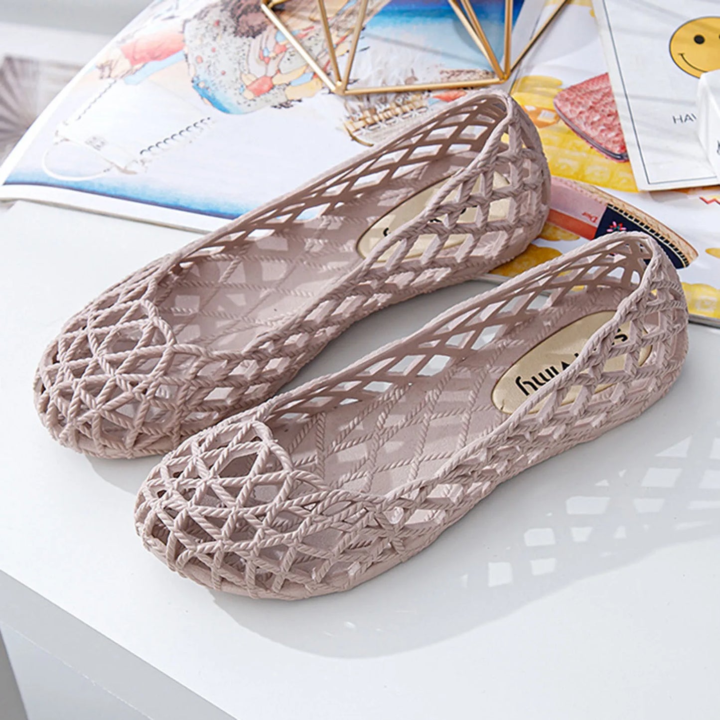 Women's Summer Casual Sandals Flat-Bottomed Comfortable Slip-On Shoes Gift for Christmas Birthday New Year Peaceful Pleasures Health and Wellness Lotus color 35