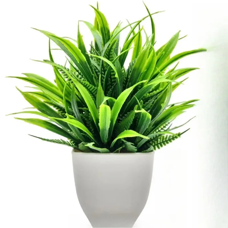 1PC Artificial Plant with Plastic Pot for Home Office Desk Living Room Bedroom Decor Fake Greenery No Maintenance Required Peaceful Pleasures Health and Wellness 1pc Spring grass
