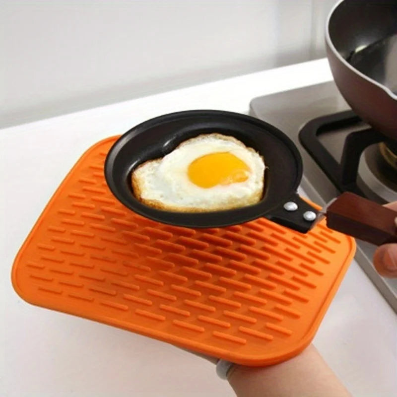 Silicone Heat Resistant Kitchen Mat – Flexible Hot Pad Trivet