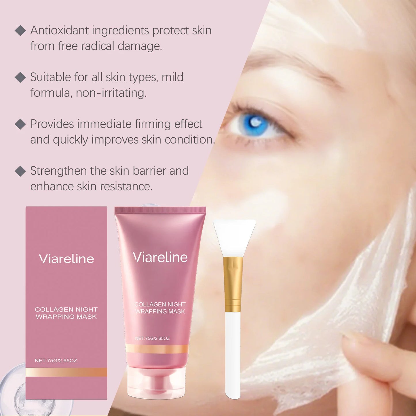 Viareline Collagen Peel-Off Mask | Pores, Blackheads & Glow