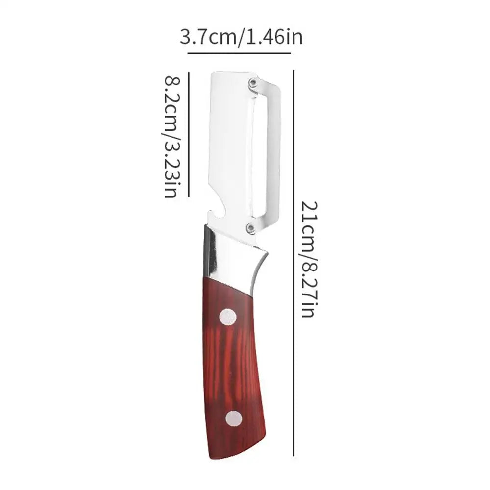 Stainless Steel Peeler Wooden Handle | Multifunctional Kitchen Tool