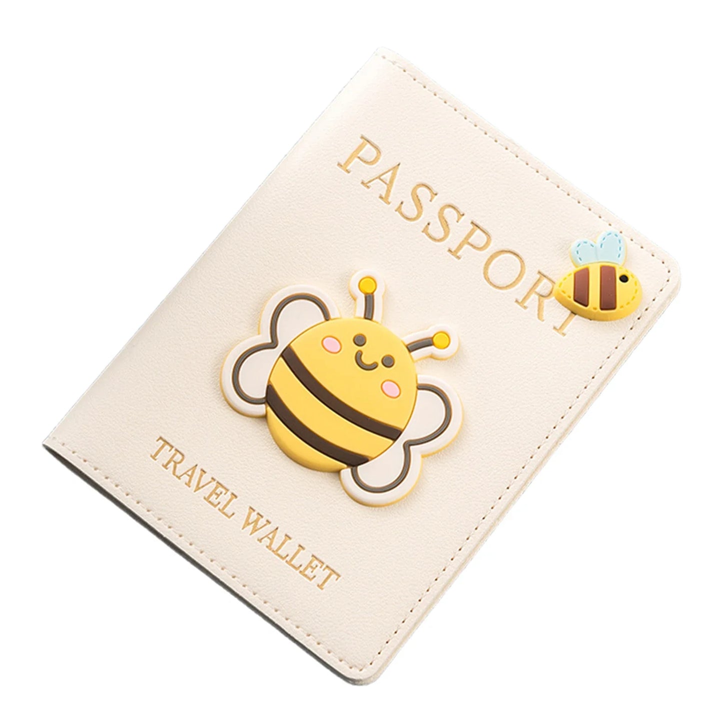 PU Leather Passport Cover | Cartoon Travel Document Holder